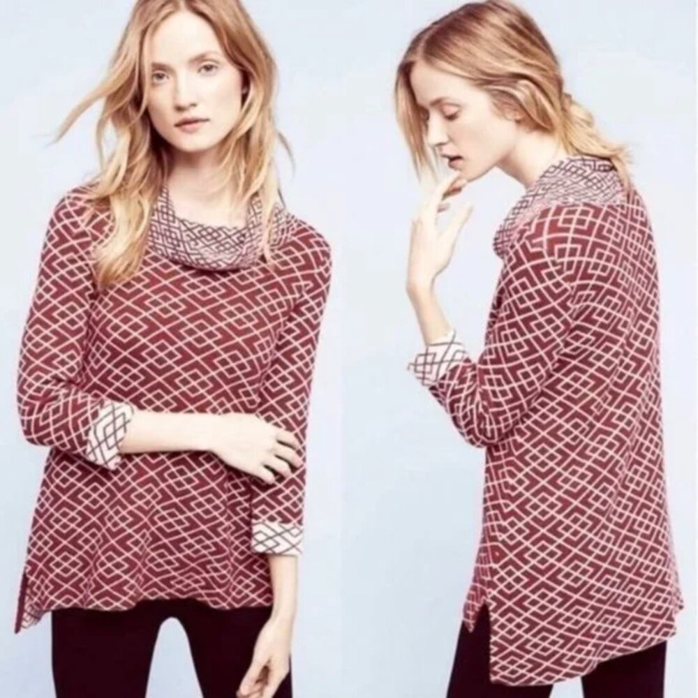 Anthropologie ~ Moth ~ Galena cowl neck alpaca wool blend sweater